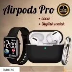 Airpod Pro True Wireless Bluetooth Earphones with 3 Hours of Playtime with Stylist Watch Free