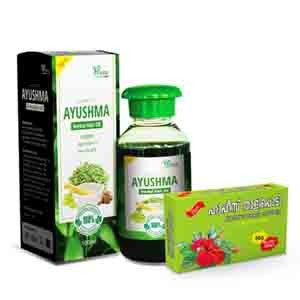 Ayushma Ayurvedic Hair oil 100ml + Herbal Hair Wash Thali Powder (*Free)