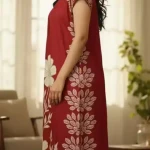 Women’s Crimson Red Floral Nighty