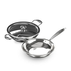 Impex Serene Triply 2 Pcs Cookware Set ( Kadaipan with lid 24cm and Frypan 24cm)