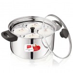 Impex Stainless Steel Idli Cooker With Glass Lid | Induction and Gas Stove Competable Idli Maker |