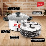 Impex Stainless Steel Idli Cooker With Glass Lid | Induction and Gas Stove Competable Idli Maker |