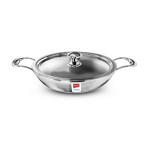 Impex Serene Triply Stainless Steel Kadai pan