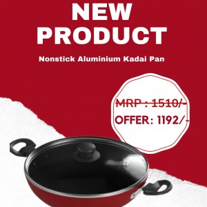 Impex Premium Induction Base Nonstick Aluminium Kadai Pan (IKP-2465)