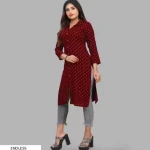 Rayon Printed Kutri - Straight Kurti