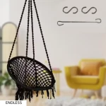 Round Cotton Rope Hanging Swing for Adults & Kids with Accessories