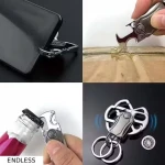 Multifunctional 5-in-1 Heavy-Duty Dual Ring Key-chain