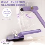 Corner cleaning brush with rotating head V shape Bristle