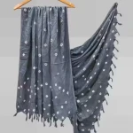Women's White & Multicolor Cotton/Rayon Printed Dupatta