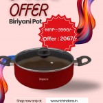 Impex ISP-2810 Aluminium Biriyani Pot, 6 L (Maroon)