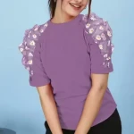 Lavender colour top for women