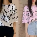 Latest stylish comfortable for women t shirt SP01(PACK OF 2)