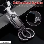 Multifunctional 5-in-1 Heavy-Duty Dual Ring Key-chain