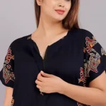 WOMEN Premium quality COTTON ZIPPER NIGHTY
