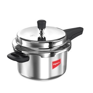 Impex EP Induction Base Stainless Steel Pressure Cooker, 2 litres, Silver