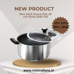 SS Non-stick Sauce Pan 20 cm Shine (SSP 20)