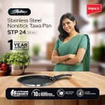 SS Non-stick Tawa Pan 24 cm Shine (STP 24)