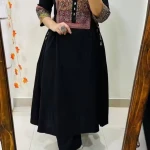 MIRROR BLACK KURTA