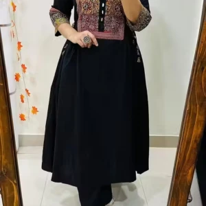 MIRROR BLACK KURTA