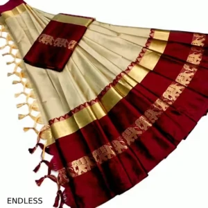 Cotton Silk Saree (Elephant Design)