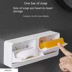 Soap Box Wall-Mounted with Cover Double Grid