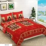 HOMEHUT WARM 1 DOUBLE BEDSHEET WITH 2 PILLOW COVERS