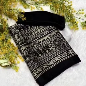BLACK KALAMKARI SAREES