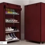 Multipurpose 4 - compartment shoe Rack with Dust Proof Zip Cover
