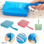 Trendy Handheld Carpet 4 Roller Cleaning Brush with Dust Crumb Collector