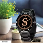 Stylish Black Silicone Strap Classic Design Fancy Wrist Watch for Men and Boys