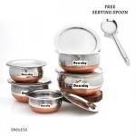 Copper Bottom Urli with lid 5 PCS