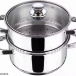 Momo maker 2 tier Steamer with glass lead